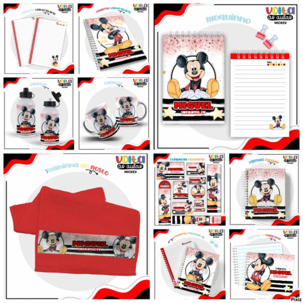 Encadernação Escolar Mickey - Arquivo Digital