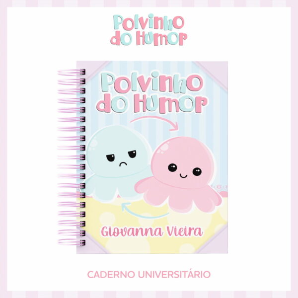 Encadernação Escolar Polvo do Humor Menina - Arquivo Digital