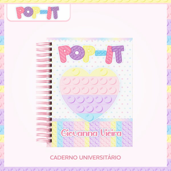 Encadernação Escolar Pop It Candy - Arquivo Digital