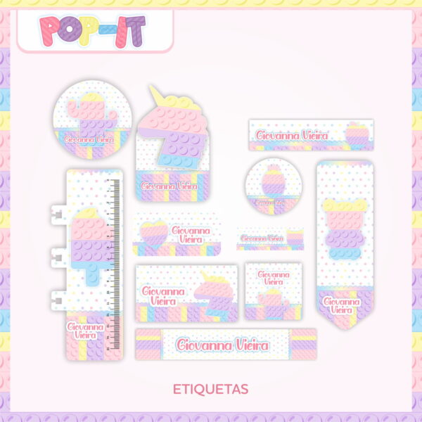 Encadernação Escolar Pop It Candy - Arquivo Digital