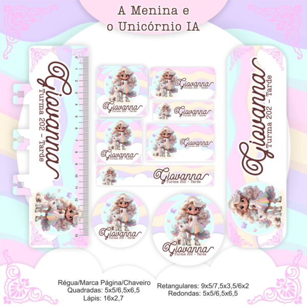 (encadernação Escolar + Saúde) a Menina e o Unicórnio Ia