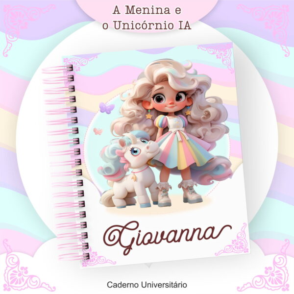 (encadernação Escolar + Saúde) a Menina e o Unicórnio Ia