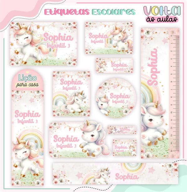 Encadernação Escolar Unicórnio - Arquivo Digital