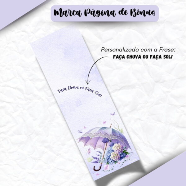 Encadernação Floral Lilás - Arquivo Digital