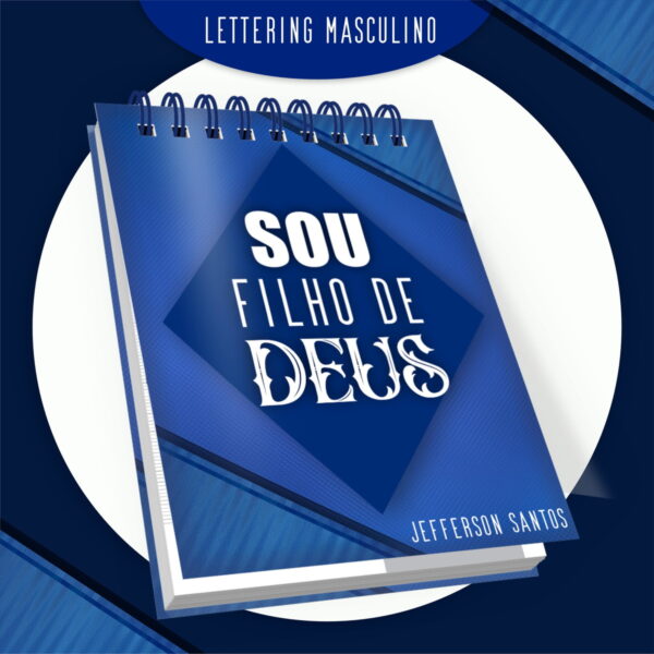 Encadernação Lettering Masculino - Arquivo Digital