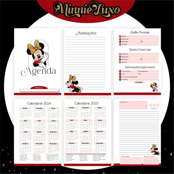 Encadernação Minnie Luxo - Arquivo Digital