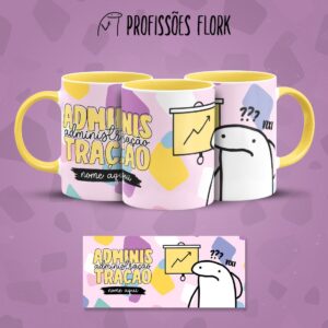 Estampa Caneca Administração Flork Frase Profissão em Jpg