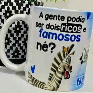 Estampa Caneca Amigos Pobres e Fofoqueiros Madagascar Png