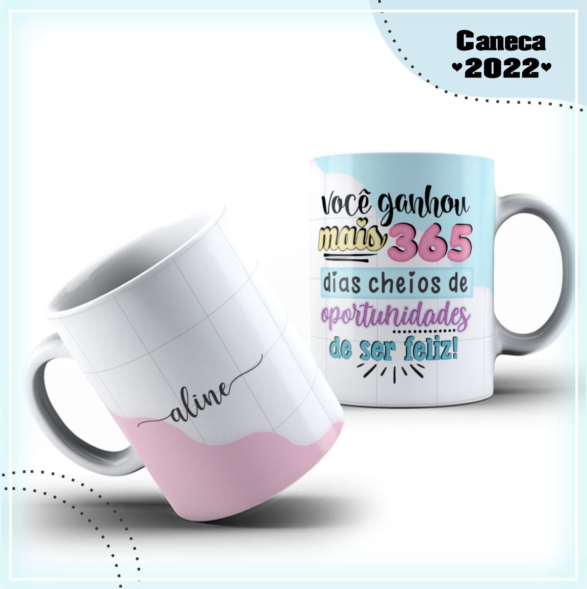 Estampa Caneca Ano Novo para Sublimação com 10 Artes 2 Estampa Caneca Ano Novo para Sublimação com 10 Artes - Imagem 2