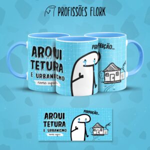 Estampa Caneca Arquitetura Flork Frase Profissão em Jpg
