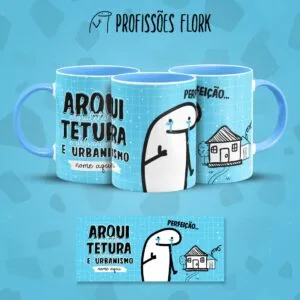 Estampa Caneca Arquitetura Flork Frase Profissão em Jpg