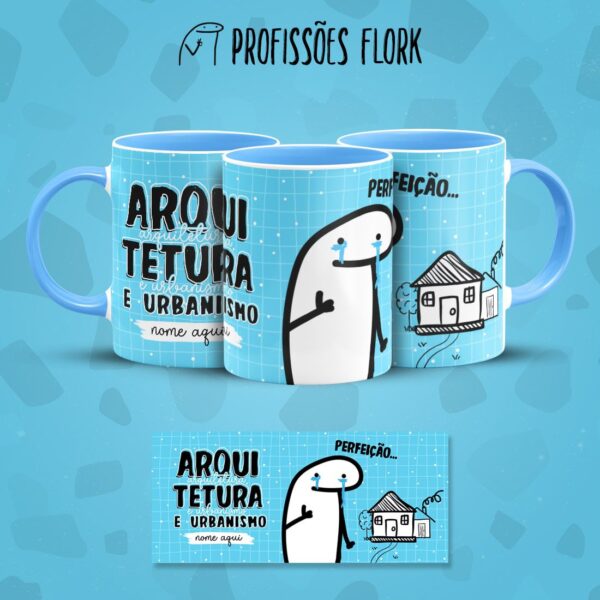 Estampa Caneca Arquitetura Flork Frase Profissão em Jpg