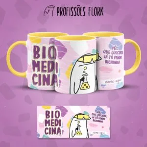 Estampa Caneca Biomedicina Flork Frase Profissão em Jpg