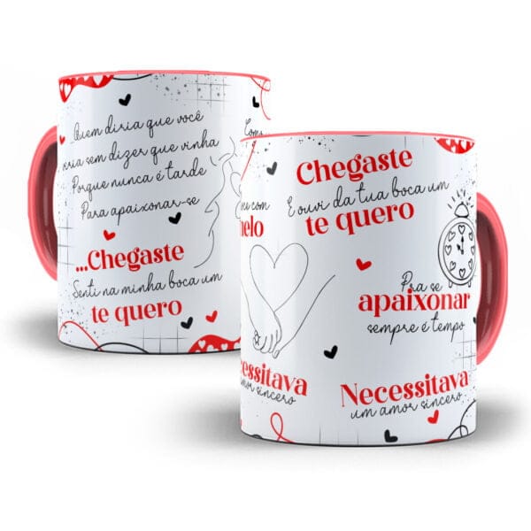 Estampa Caneca Chegaste Dia dos Namorados Roberto Carlos