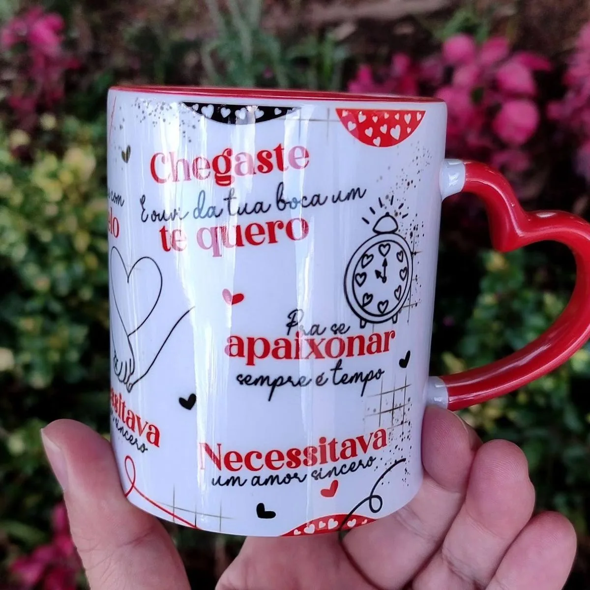 Estampa Caneca Chegaste Dia dos Namorados Roberto Carlos 3 Estampa Caneca Chegaste Dia dos Namorados Roberto Carlos