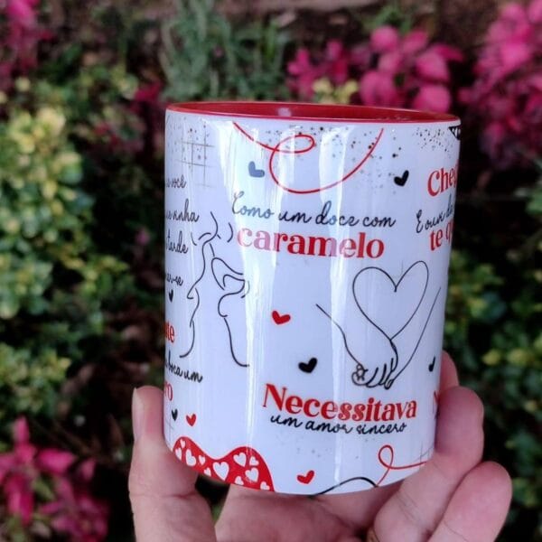 Estampa Caneca Chegaste Dia dos Namorados Roberto Carlos
