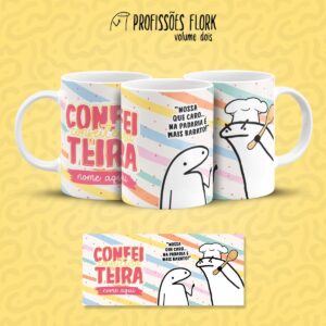 Estampa Caneca Confeitaria Flork Frase Profissão em Jpg