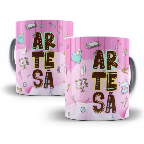 Estampa Caneca Criativa para Artesãs Modernas