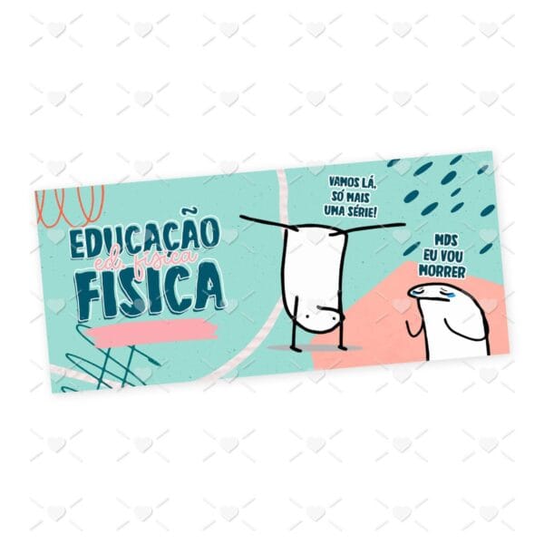 Estampa Caneca Educação Física Flork Frase Profissão em Jpg