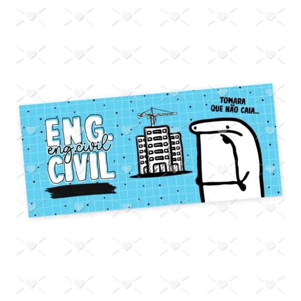 Estampa Caneca Engenharia Civil Flork Frase Profissão em Jpg