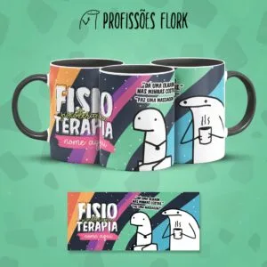 Estampa Caneca Fisioterapia Flork Frase Profissão em Jpg