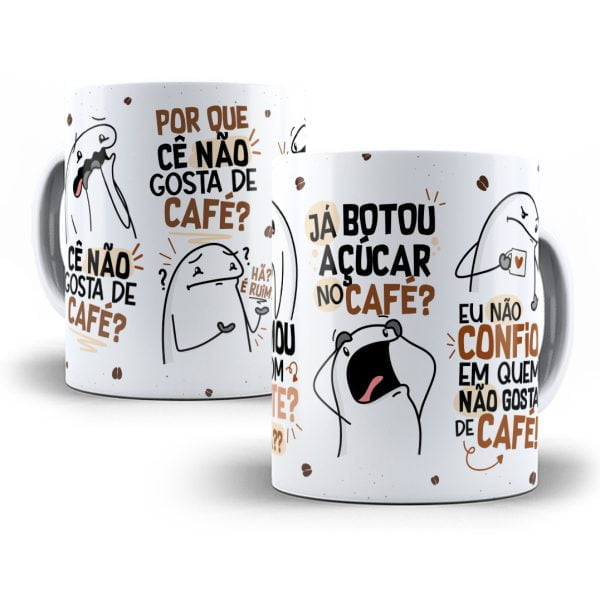 Estampa Caneca Flork Cê Não Gosta De Café Arquivo Png