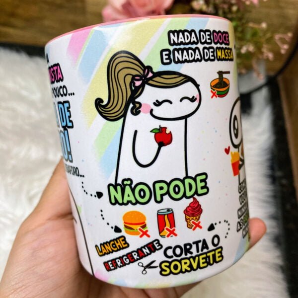 Estampa Caneca Flork Nutricionista Dieta É coisa de Louco