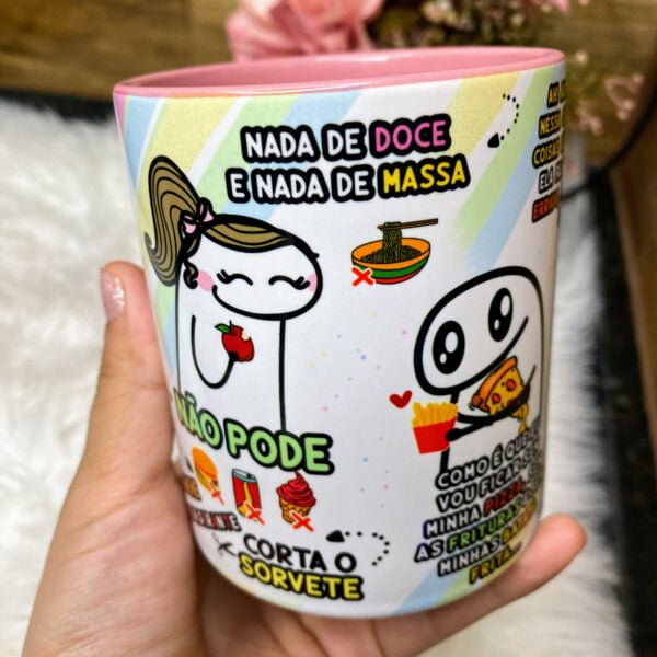 Estampa Caneca Flork Nutricionista Dieta É coisa de Louco
