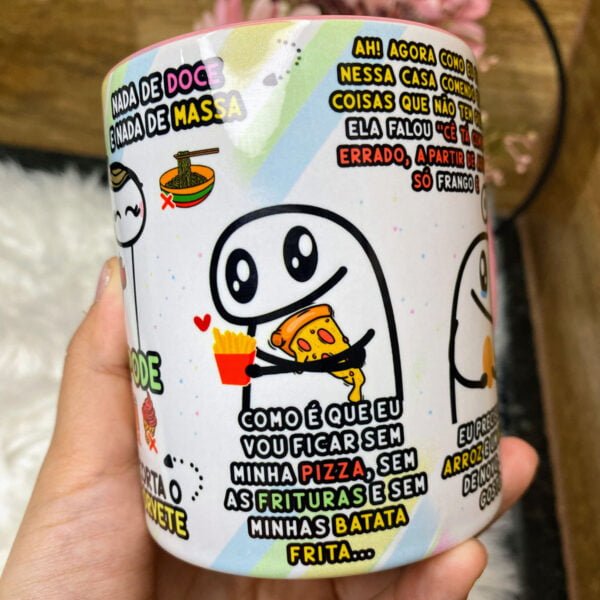 Estampa Caneca Flork Nutricionista Dieta É coisa de Louco