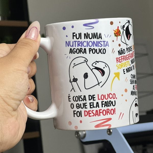 Estampa Caneca Fui na Nutricionista Agora Pouco Flork Png