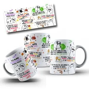 Estampa Caneca Fui na Nutricionista Agora Pouco Flork Png