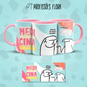 Estampa Caneca Medicina Flork Frase Profissão em Jpg