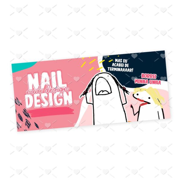 Estampa Caneca Nail Design Flork Frase Profissão em Jpg