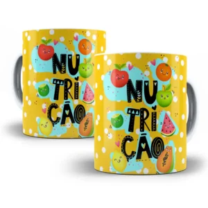 Estampa Caneca Nutrição Colorida e Divertida