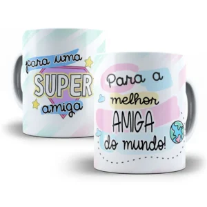 Estampa Caneca Para Amiga: Design Colorido Criativo