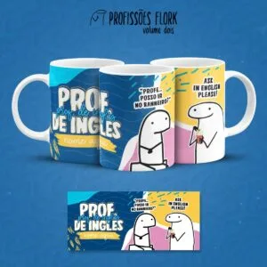 Estampa Caneca Prof. de Inglês Flork Frase Profissão em Jpg