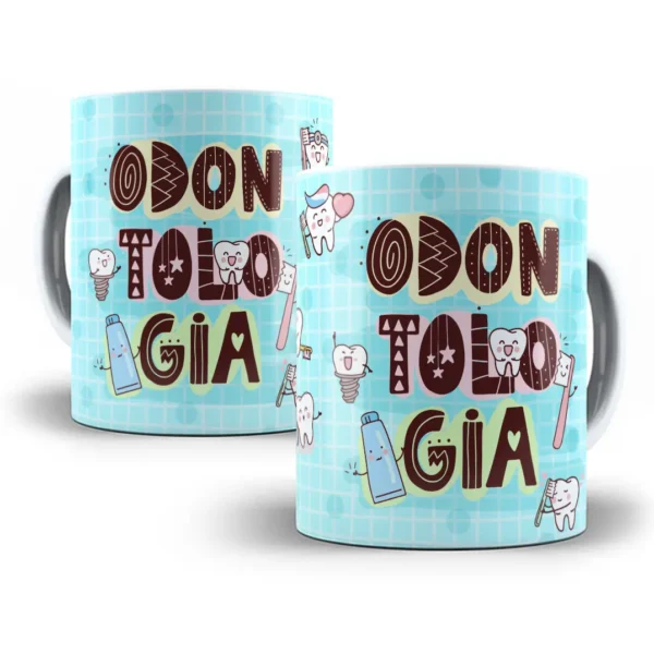 Estampa Caneca Profissão Odontologia Dentista