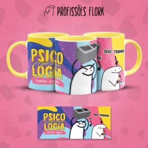 Estampa Caneca Psicologia Flork Frase Profissão em Jpg