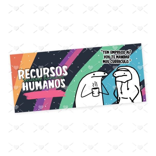 Estampa Caneca Recursos Humanos Flork Frase Profissão em Jpg