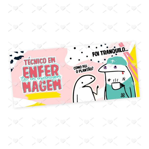 Estampa Caneca Técnico Enfermagem Flork Frase Profissão