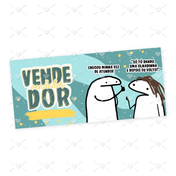 Estampa Caneca Vendedor(a) Flork Frase Profissão em Jpg