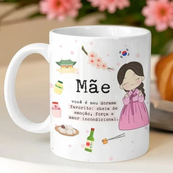 Estampa Digital para Caneca: Mãe como Dorama Favorito