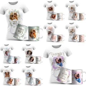 Estampas Camiseta Caneca Floral Dia Das Mães Editável Corel