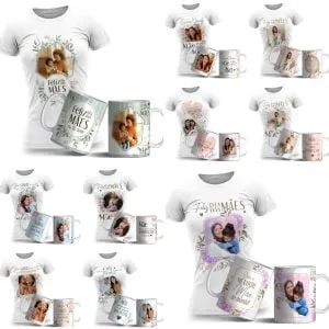 Estampas Camiseta Caneca Floral Dia Das Mães Editável Corel