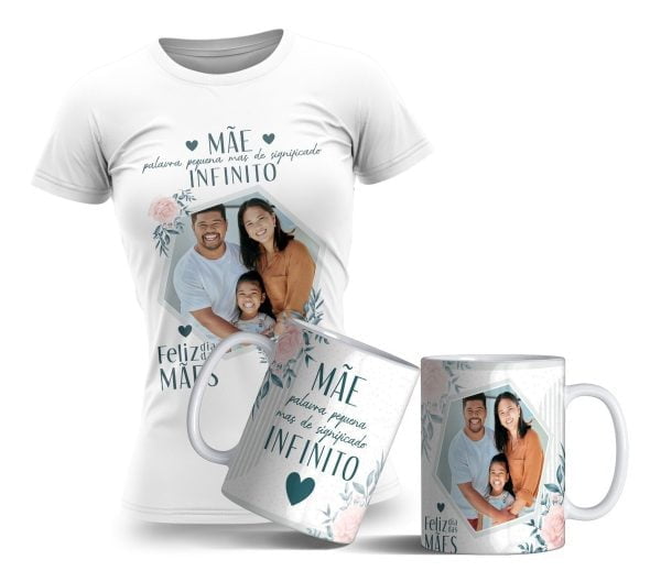 Estampas Camiseta Caneca Floral Dia Das Mães Editável Corel