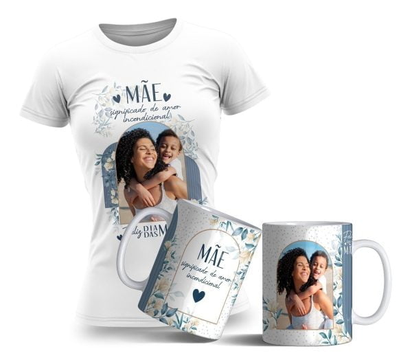 Estampas Camiseta Caneca Floral Dia Das Mães Editável Corel