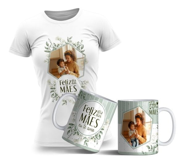 Estampas Camiseta Caneca Floral Dia Das Mães Editável Corel