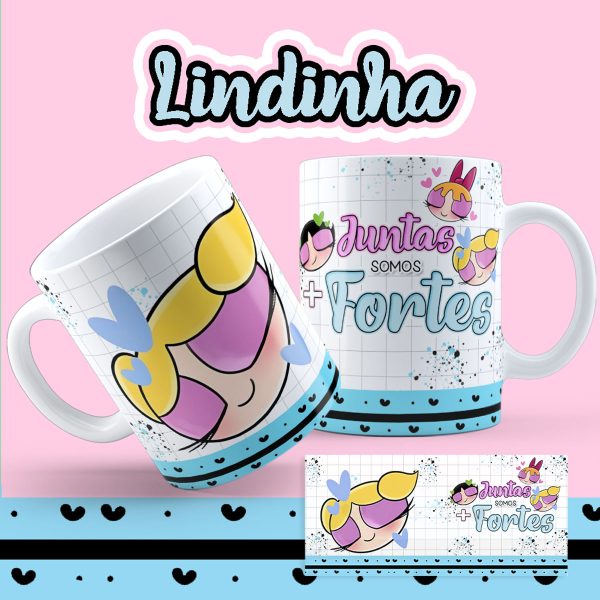 Estampas Caneca As Menindas Super Poderosas Amizade Amigas