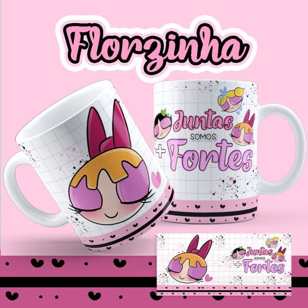 Estampas Caneca As Menindas Super Poderosas Amizade Amigas