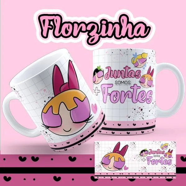 Estampas Caneca As Menindas Super Poderosas Amizade Amigas